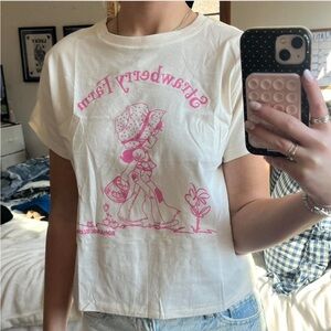 Romantic Blue Strawberry Shortcake Baby Tee Size S